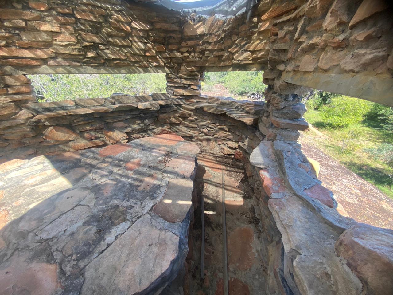 Stone lookout across bushveld